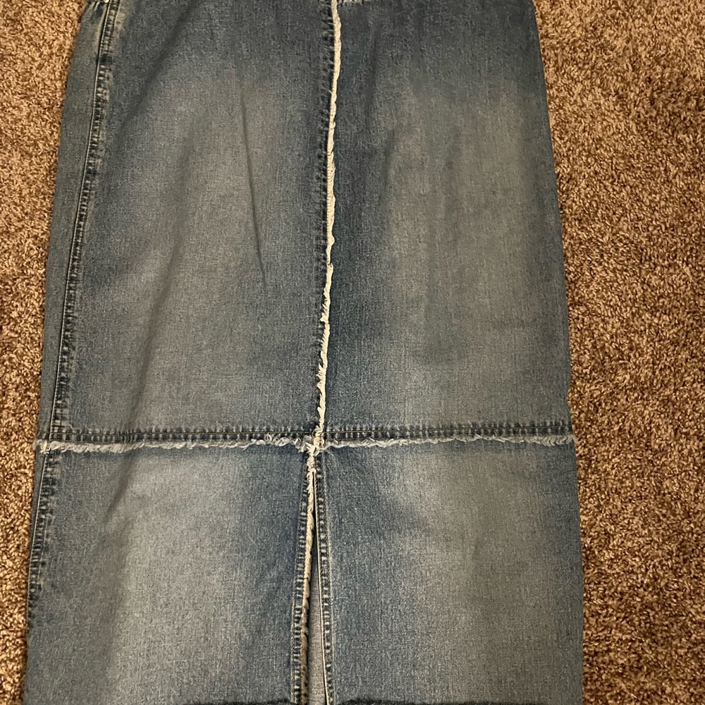 2 piece Jean vest and pencil skirt